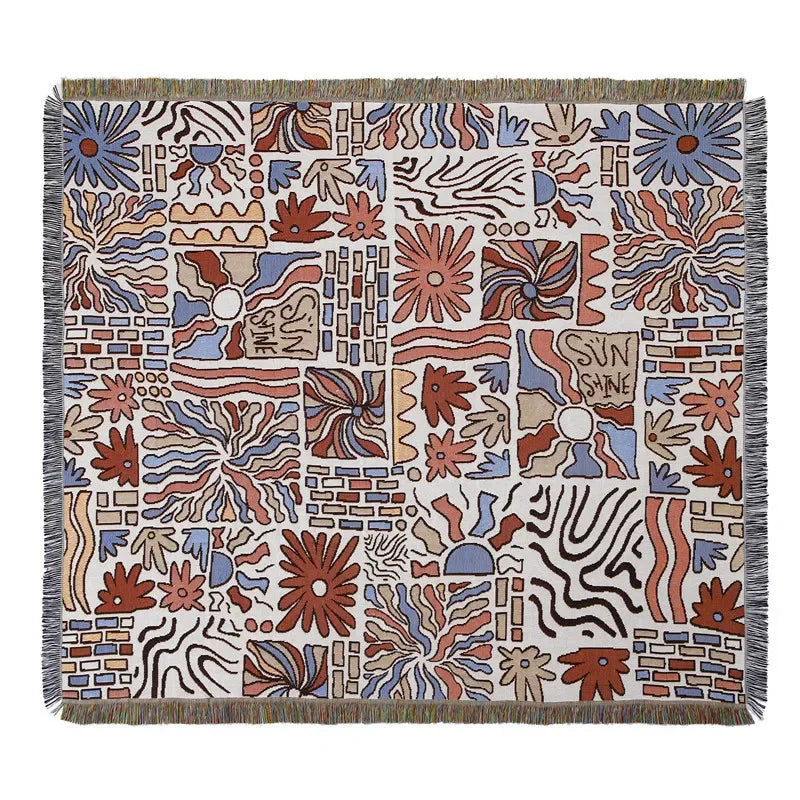 DecorBites™ Bohemian Outdoor Blanket - Luxury Tapestry Rug for Camping, Picnics, and Home Decor