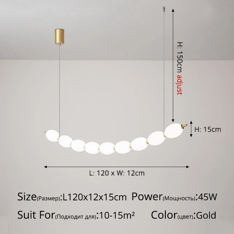 DecorBites™ Bead Nordic Chandelier: Stylish Dining Room Pendant Light for Bar Table Adding Ambiance
