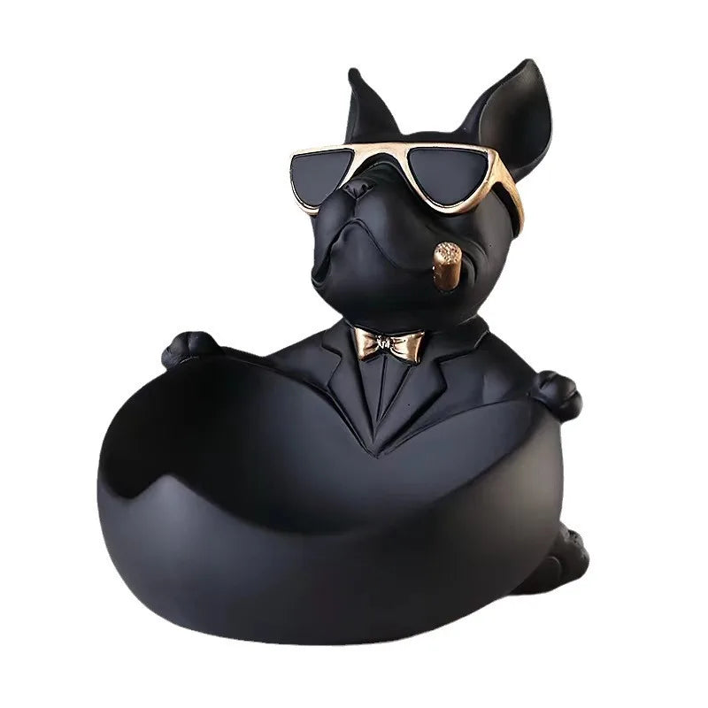 DecorBites™ Bulldog Storage Box: Creative Cool Dog Figurine Resin Craft Sculpture Home Decor Gift
