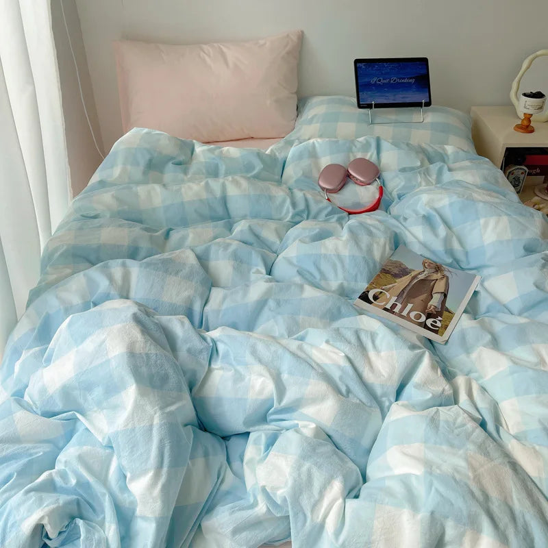 DecorBites™ Diamond Jacquard Duvet Cover, Skin-Friendly & Breathable for All Seasons