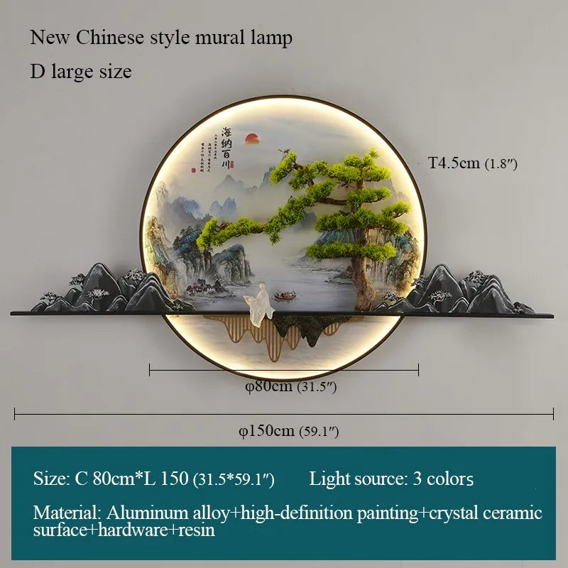 DecorBites™ 3D Landscape LED Picture Lamp for Home Decor - Modern Chinese Style