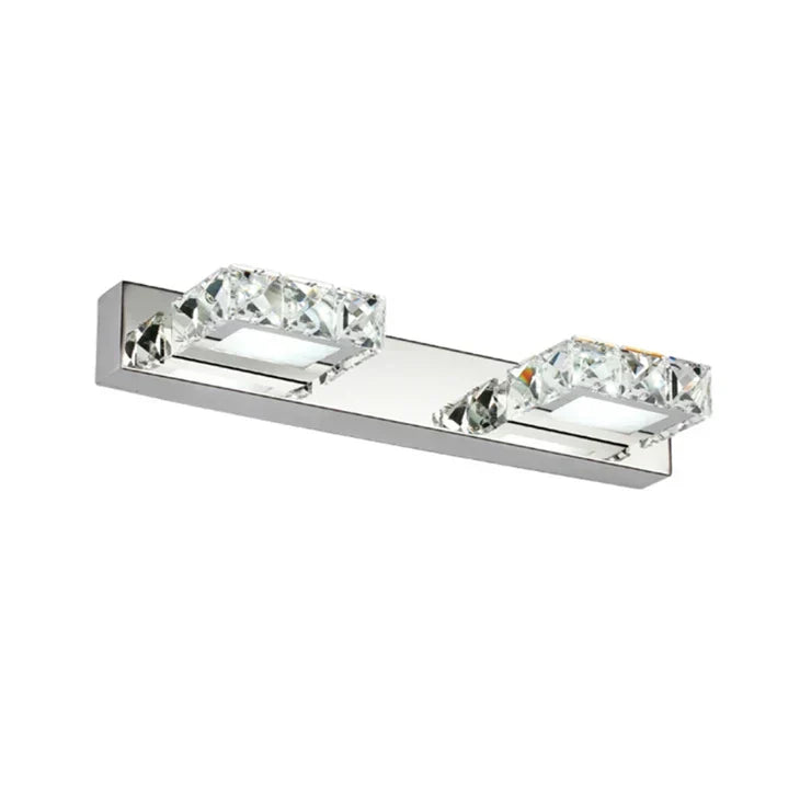 DecorBites™ Crystal LED Mirror Light: Modern Bathroom Wall Sconce Stainless Steel Lighting Fixtures