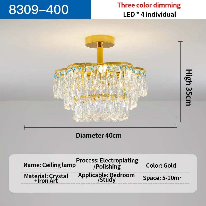DecorBites™ Crystal Light Chandelier | Post-Modern European Luxury for Living Room, Bedroom, Dining