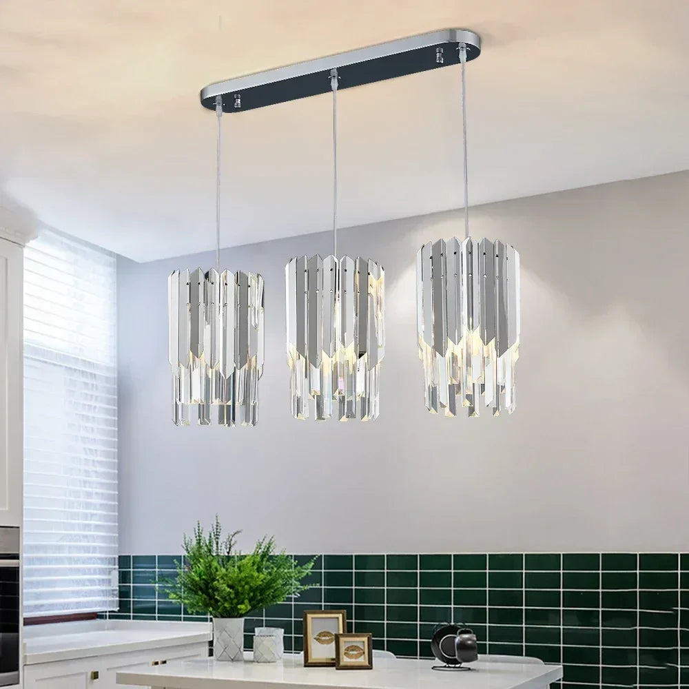 DecorBites™ Gold K9 Crystal LED Chandelier for Living Room Kitchen Dining Bedroom