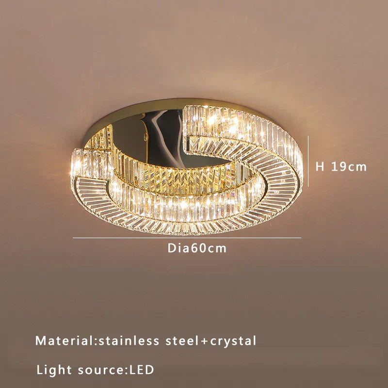 DecorBites™ Crystal Ceiling Lamp: Luxury Décor for Living Room & Bedroom
