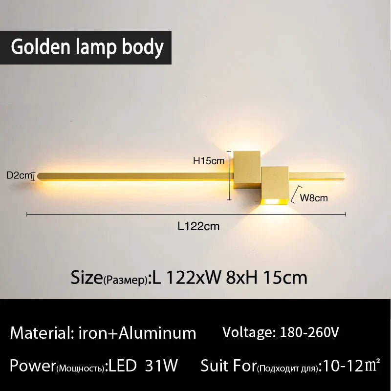 DecorBites™ LED Interior Wall Lamp Black White Room Decor Modern Minimalist Lighting