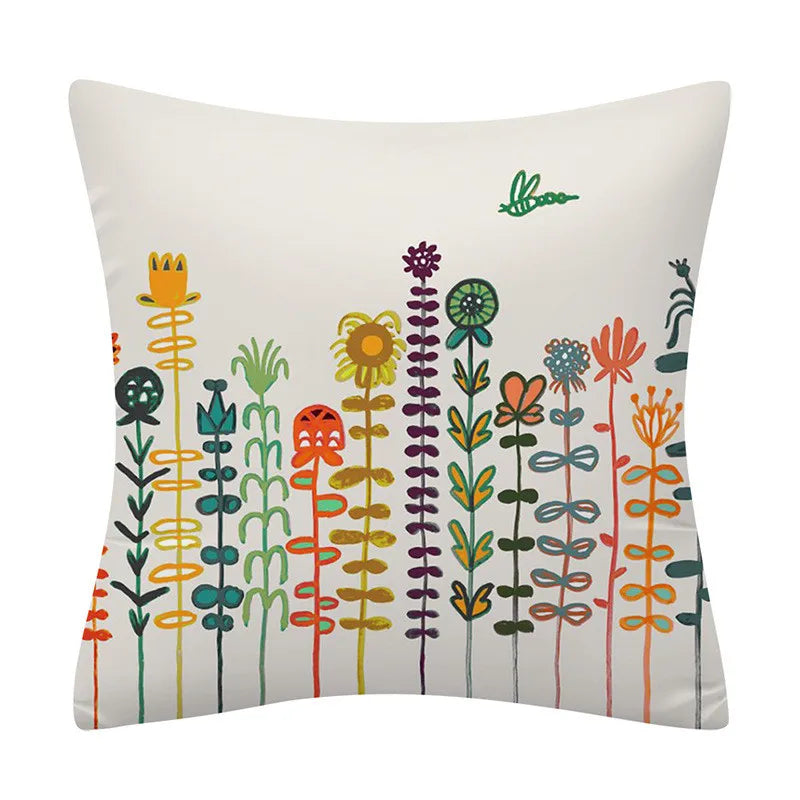 DecorBites™ Geometry Pattern Cushion Cover Polyester Cotton Sofa Pillowcase Home Decor