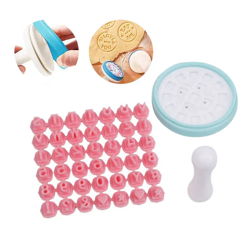DecorBites™ Cookie Stamps Number Printing Mold for Baking Decor and Pastry Cutter
