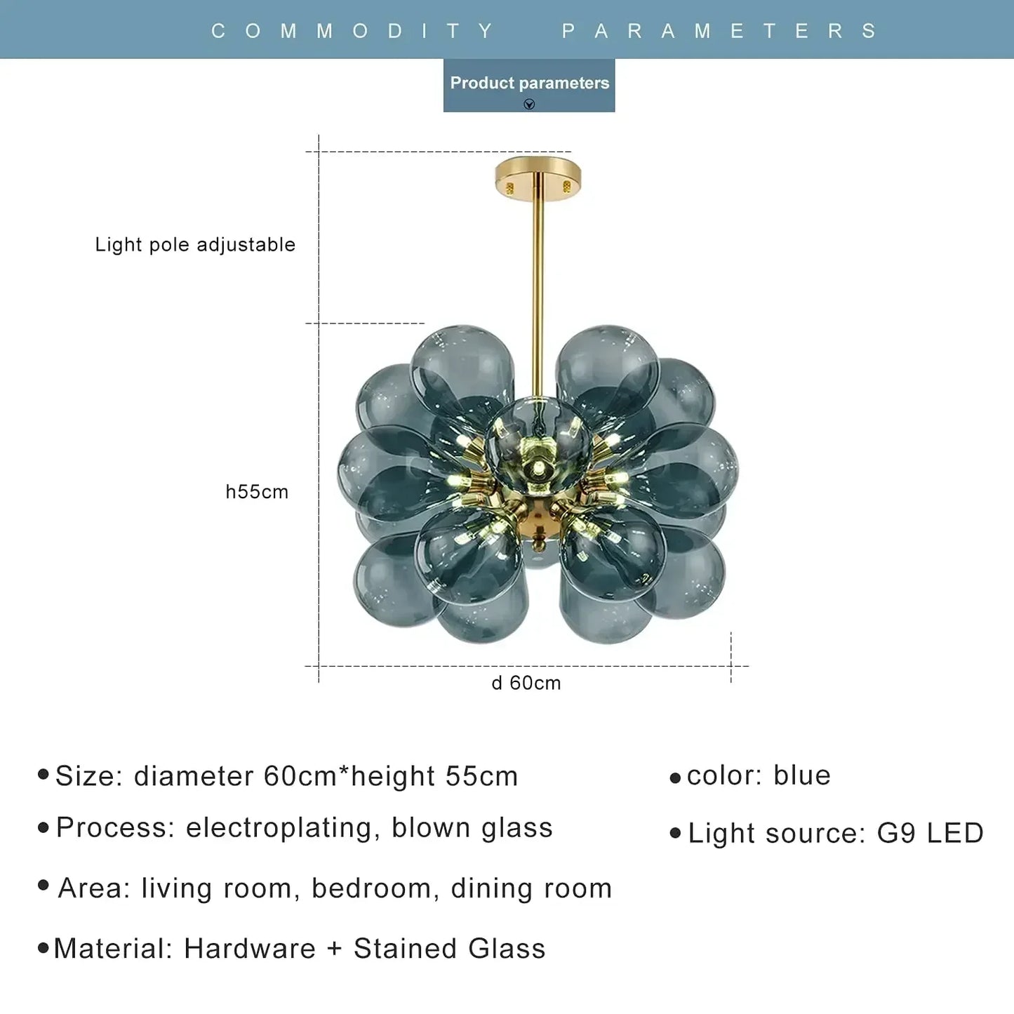 DecorBites™ Glass Ball LED Pendant Lights - Modern Designer Kitchen Dining Room Lamp