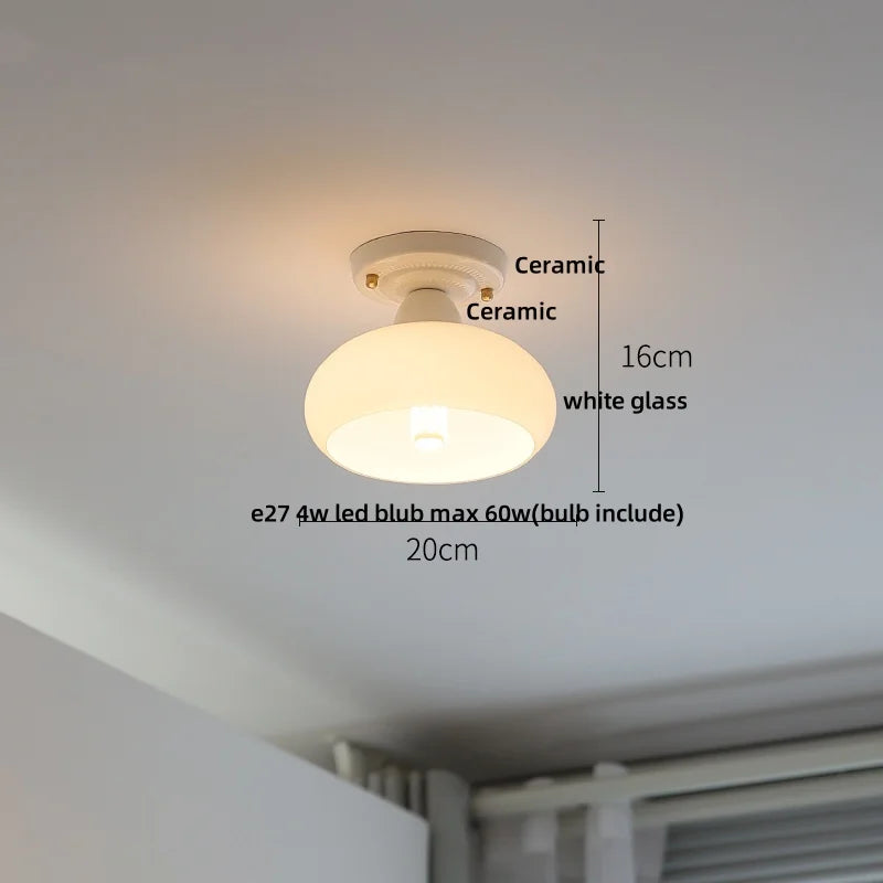 DecorBites™ Blue Hollow-out Ceramic LED Ceiling Lamp