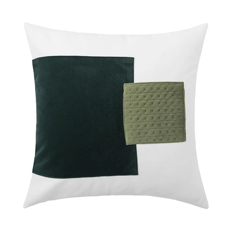 DecorBites™ Luxe Gray & White Cushion Cover 45X45CM for Modern Home Decor & Sofa