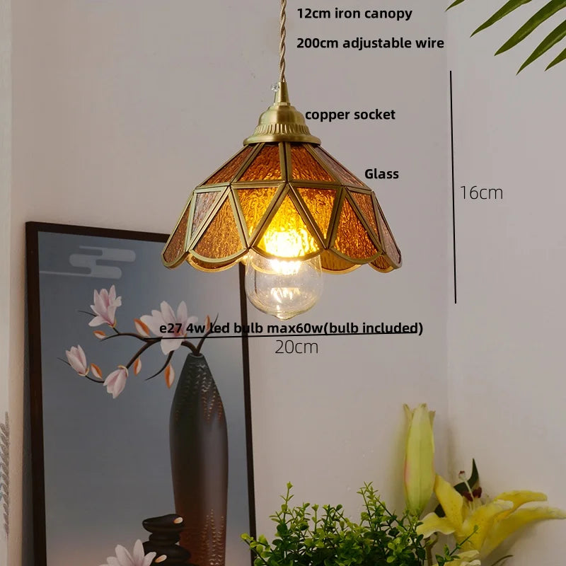 DecorBites™ Blue Glass LED Pendant Lamp: Nordic Modern Hanging Light.