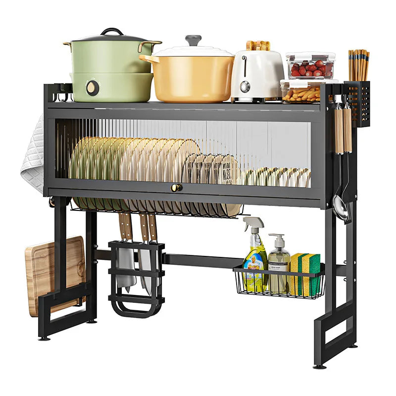 DecorBites™ Kitchen Cabinet Organizer Shelf for Sink Seasoning Tableware Storage