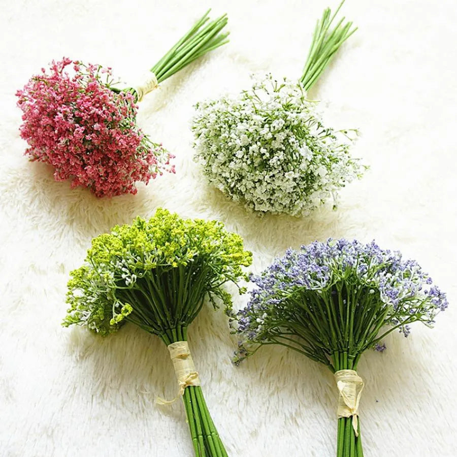 DecorBites™ Gypsophila Artificial Flowers Bridal Home Decor Bonsai Wedding Holiday Supplies