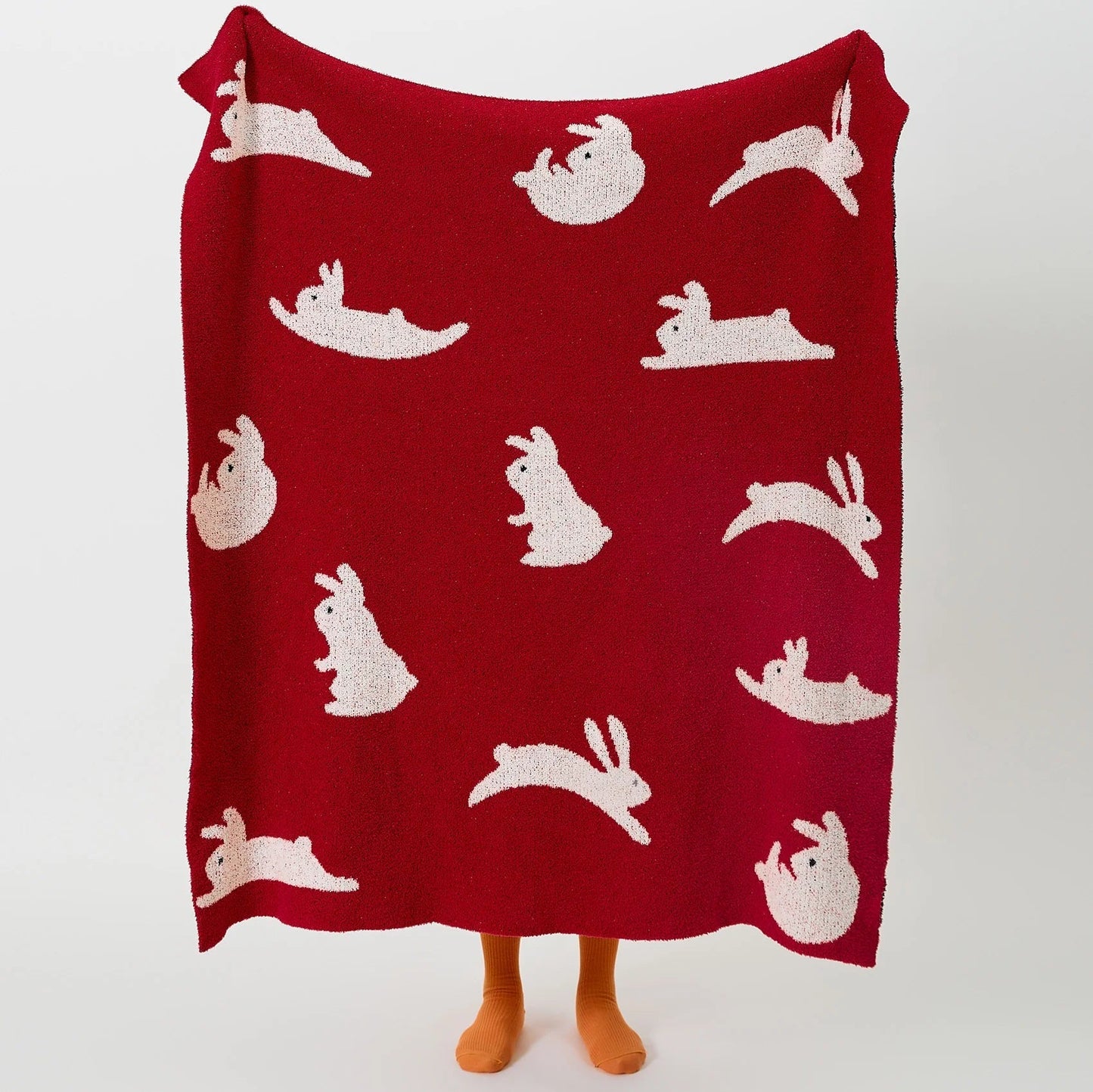 DecorBites™ Bohemian Flower Knitted Throw Blanket