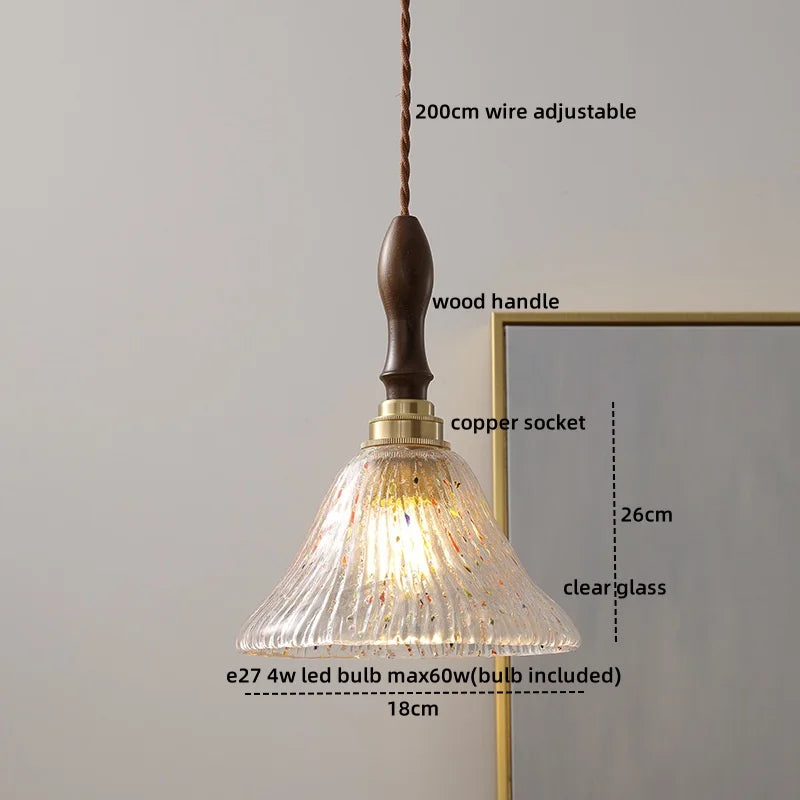 DecorBites™ Gray Glass LED Pendant Lamps, Nordic Modern Design for Bedroom, Living Room Lighting Fixtures