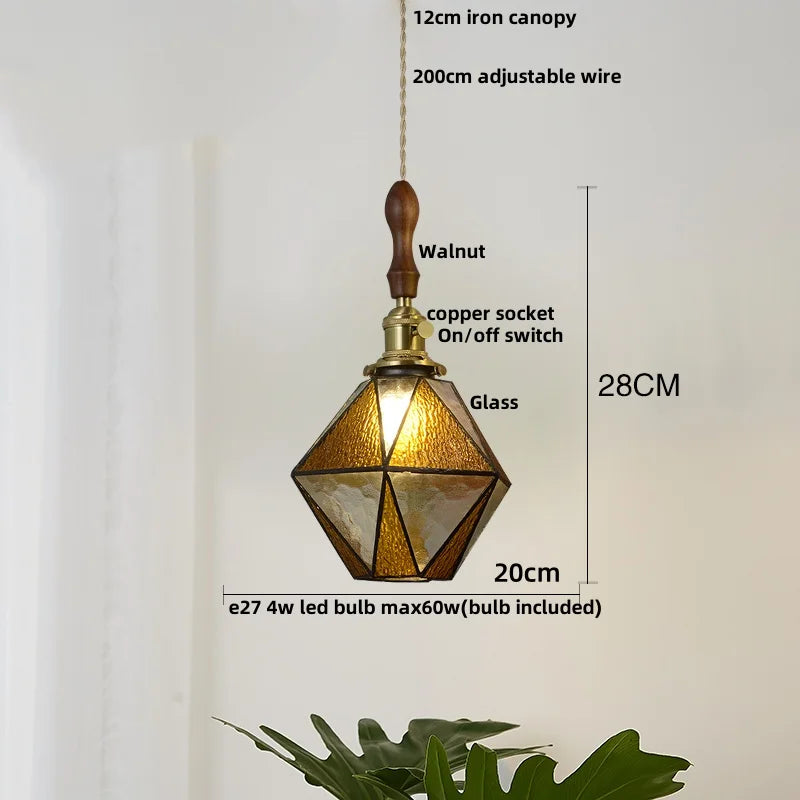 DecorBites™ Blue Glass LED Pendant Light - Nordic Modern Hang Lamp