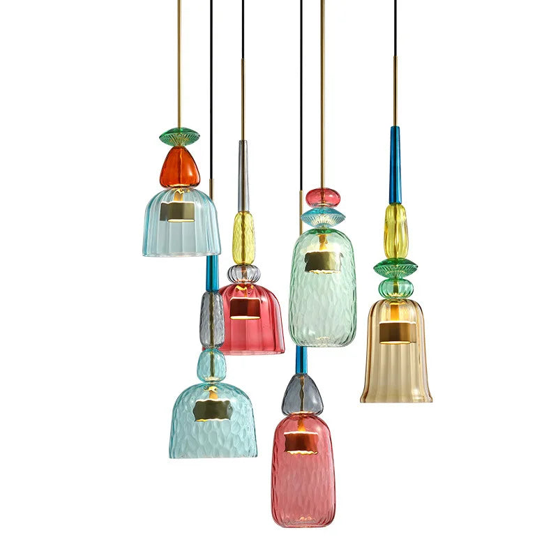 DecorBites™ Glass Pendant Lights for Modern Living Spaces, Bedrooms, and Kitchens