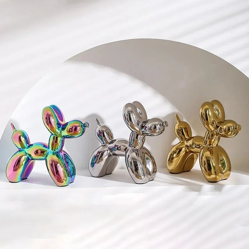 DecorBites™ Balloon Dog Ceramic Sculpture Ornament for Home Office Decor & Gifts