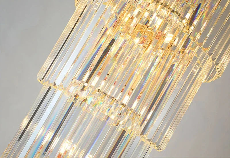 DecorBites™ Crystal LED Pendant Chandelier for Modern Home Decor.