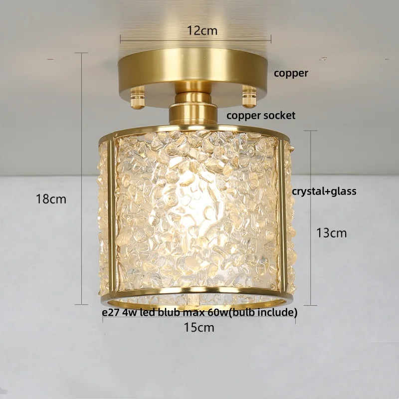 DecorBites™ Column Glass Crystal Ceiling Light for Nordic Modern Home Decor