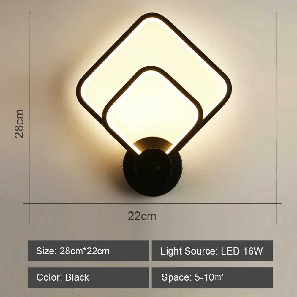DecorBites™ LED Acrylic Wall Light Shade for Bedroom Living Room Home décor