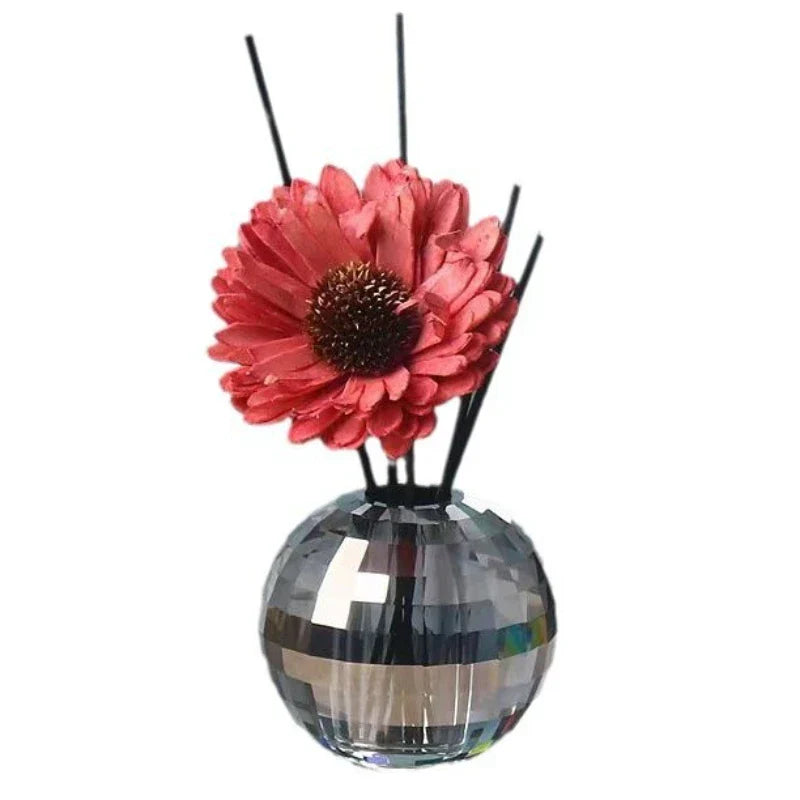 DecorBites™ Crystal Ball Aroma Diffuser with Toothbrush Holder & Geometric Base