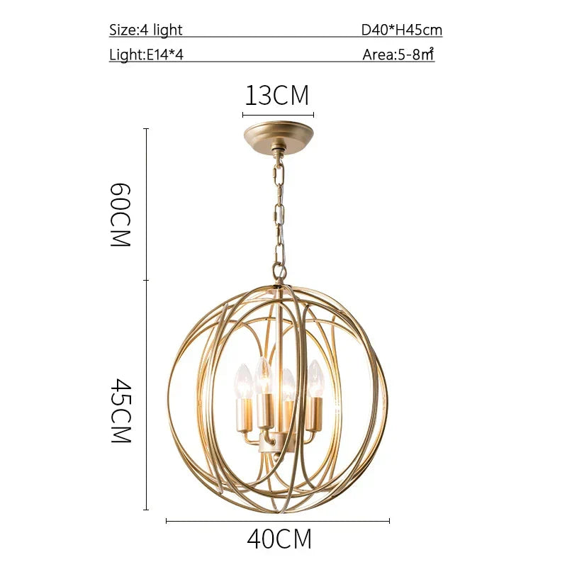 DecorBites™ Gold Crystal Chandelier: Modern Dining Room Kitchen Bedroom Ceiling Light