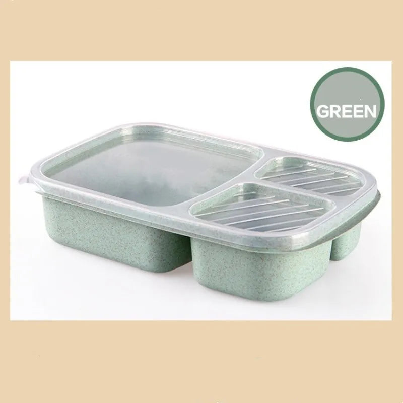 DecorBites™ Kids' Wheat Straw Bento Box Set with Lunch Bag