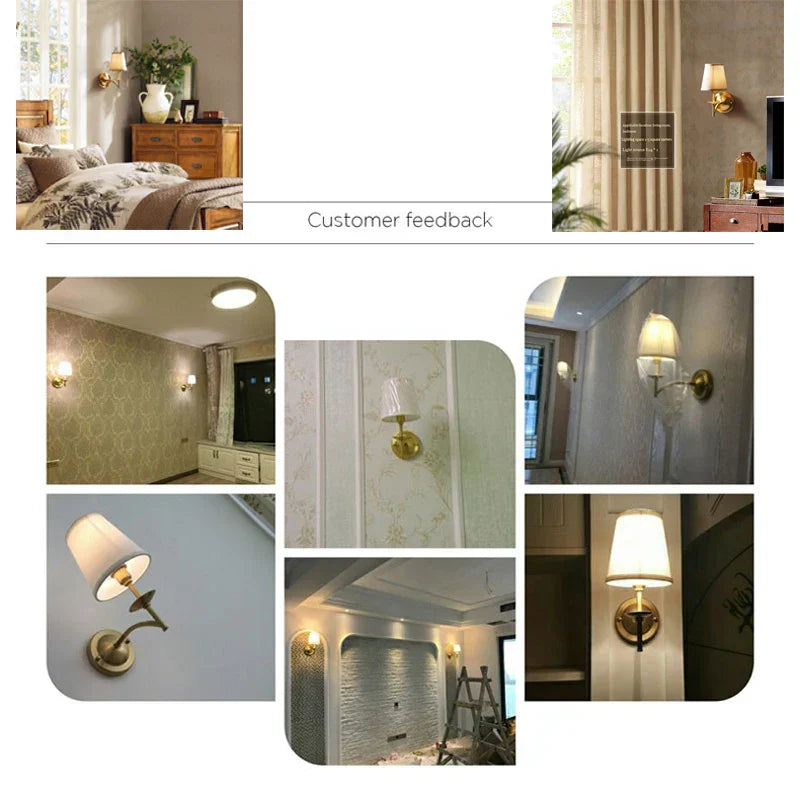 DecorBites™ Copper Wall Lamp for Living Room, Bedroom, Balcony - Elegant & Durable Lighting