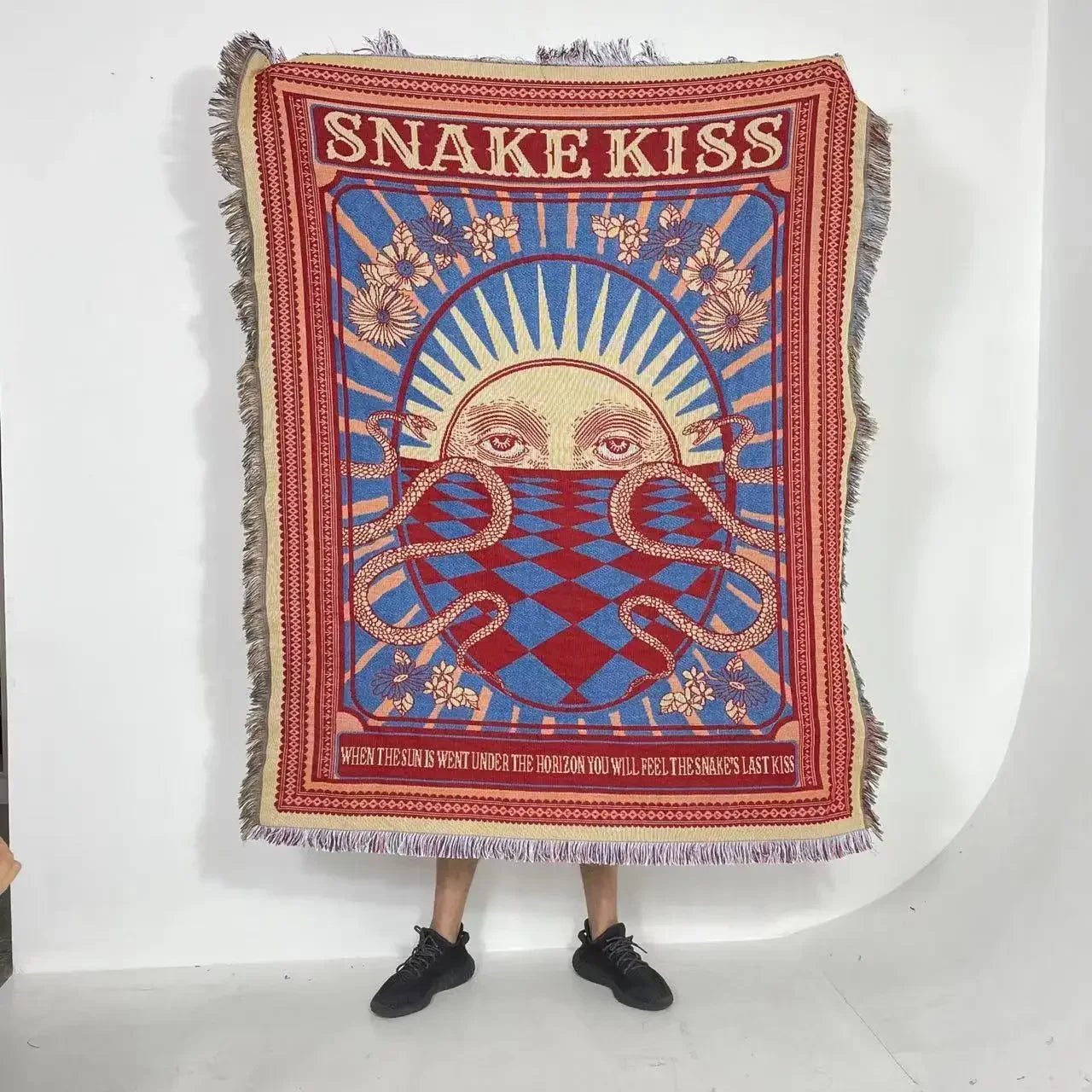DecorBites™ Bohemian Classic Design Thread Blanket and Throw