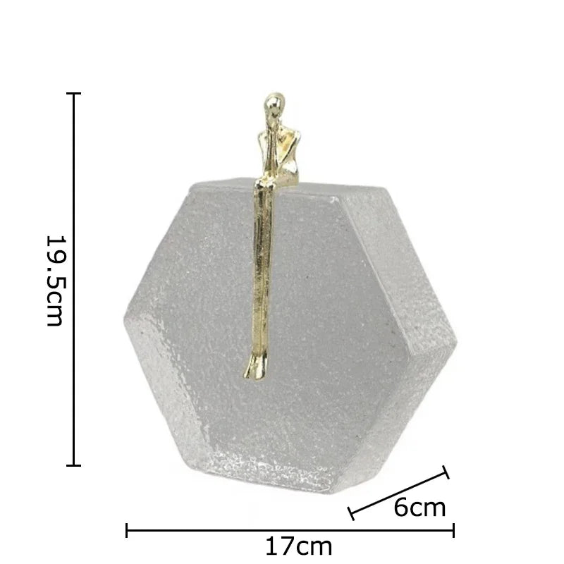 DecorBites™ Crystal Sculpture: Abstract Figures Desk Decoration for Room Aesthetic