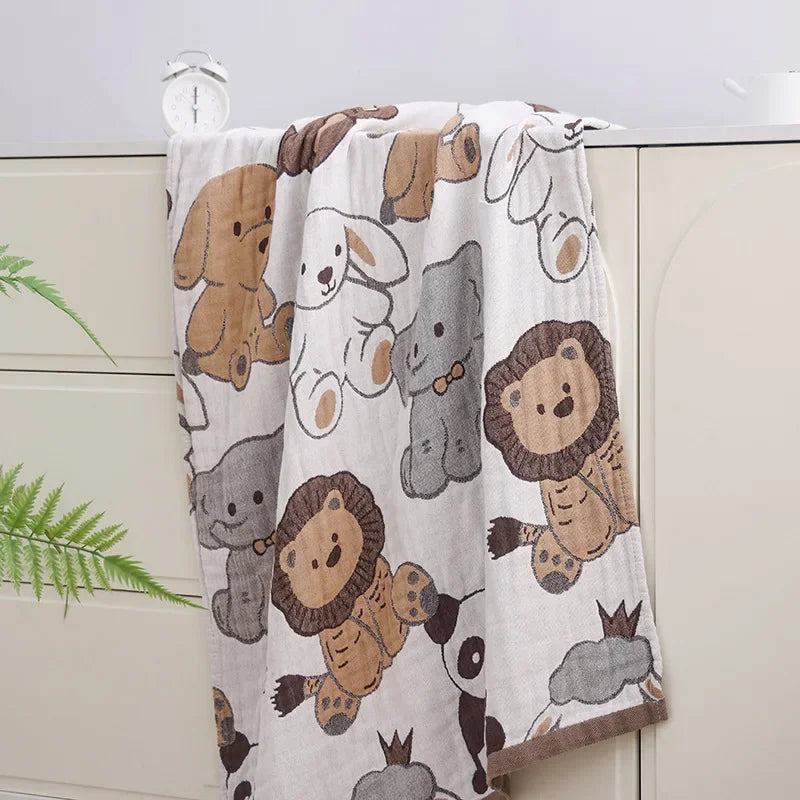 DecorBites™ Boho Cotton Gauze Bath Towel - Quick-Dry & Large Wrap