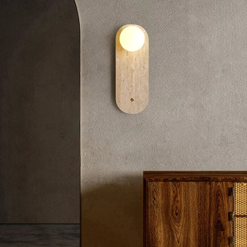 DecorBites™ LED Wall Light Fixture Modern Living Dining Room Yellow Glass Bedside Lamp