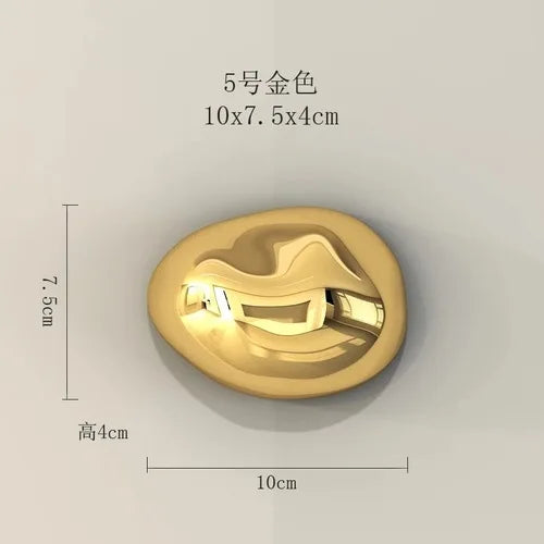 DecorBites™ 3D Gold Stone Wall Hanging Ornaments for Stylish Room Decor