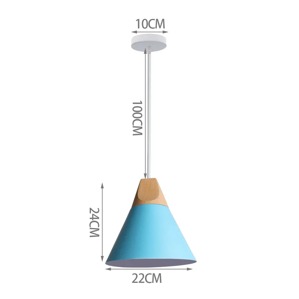 DecorBites™ Blue Nordic Pendant Lights E27 Modern Hanging Lamps for Living Dining Kitchen
