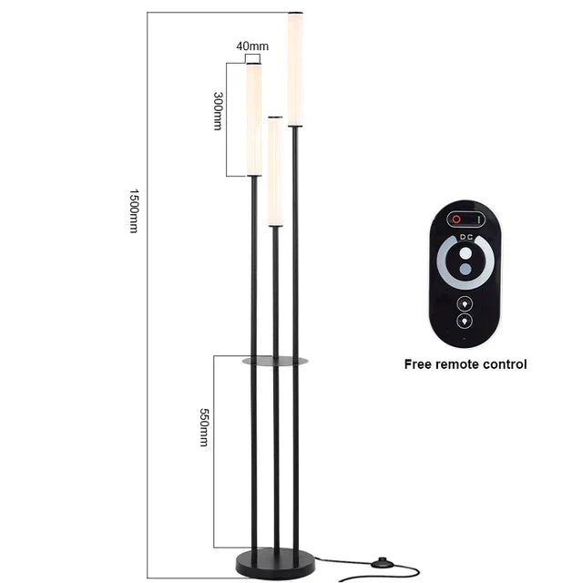 DecorBites™ LED Shelf Floor Lamp Dimmable Remote Control Room Lighting