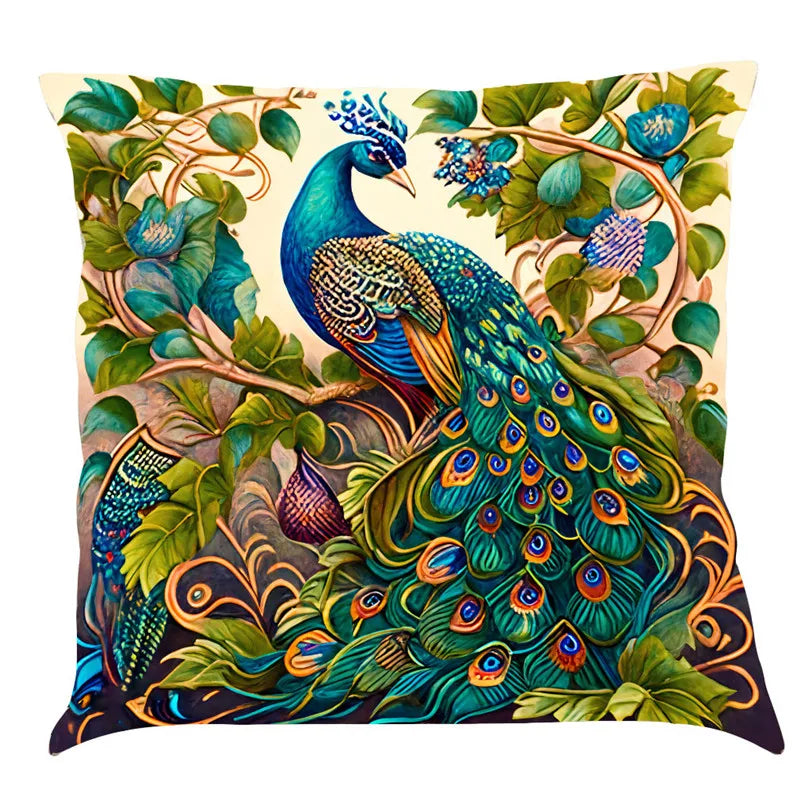 DecorBites™ Cat Design Linen Pillowcase 45x45cm for Home Decor and Cushion Covers