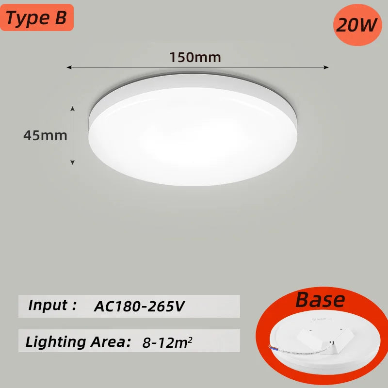 DecorBites™ LED Ceiling Chandelier: Modern 220V Living Room Light Fixture with Ultrathin Design