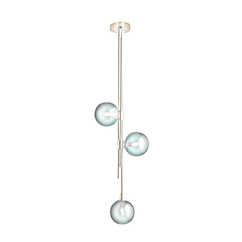 DecorBites™ LED Glass Ball Pendant Light Brass Luminaire for Home Decor