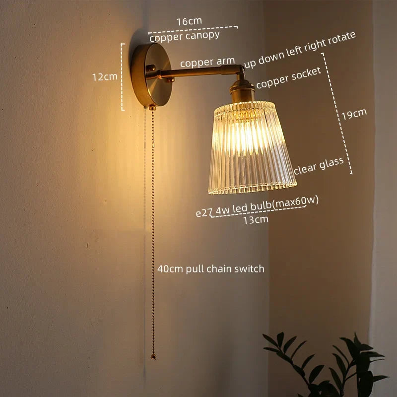 DecorBites™ LED Glass Wall Lights Modern Decor for Bedroom Living Room Bar Balcony.