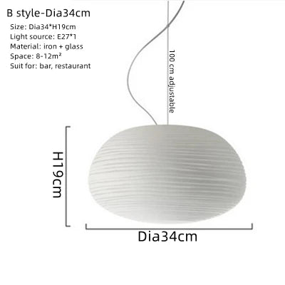 DecorBites™ Glass Cocoon Pendant Light for Kitchen Dining Study Room, LED Hanging Lamp