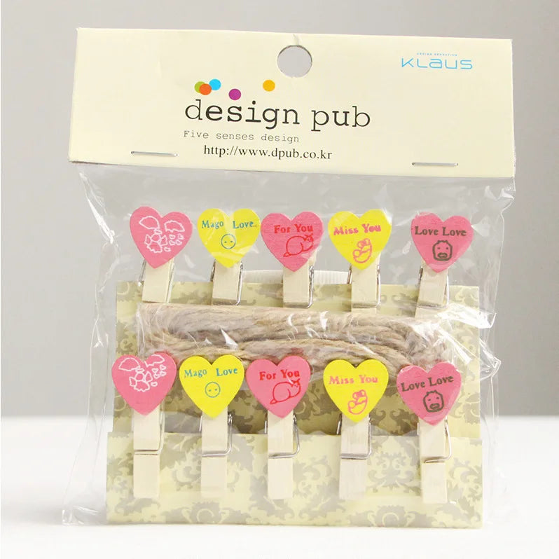 DecorBites™ 50-Piece Mini Wooden Clips for Photos Crafts, 25mm Small Clothespin Decoration
