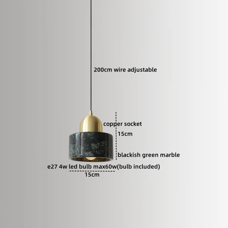 DecorBites™ LED Marble Pendant Lamp: Modern Luxury Hanging Light for Home, Restaurant & Bedroom