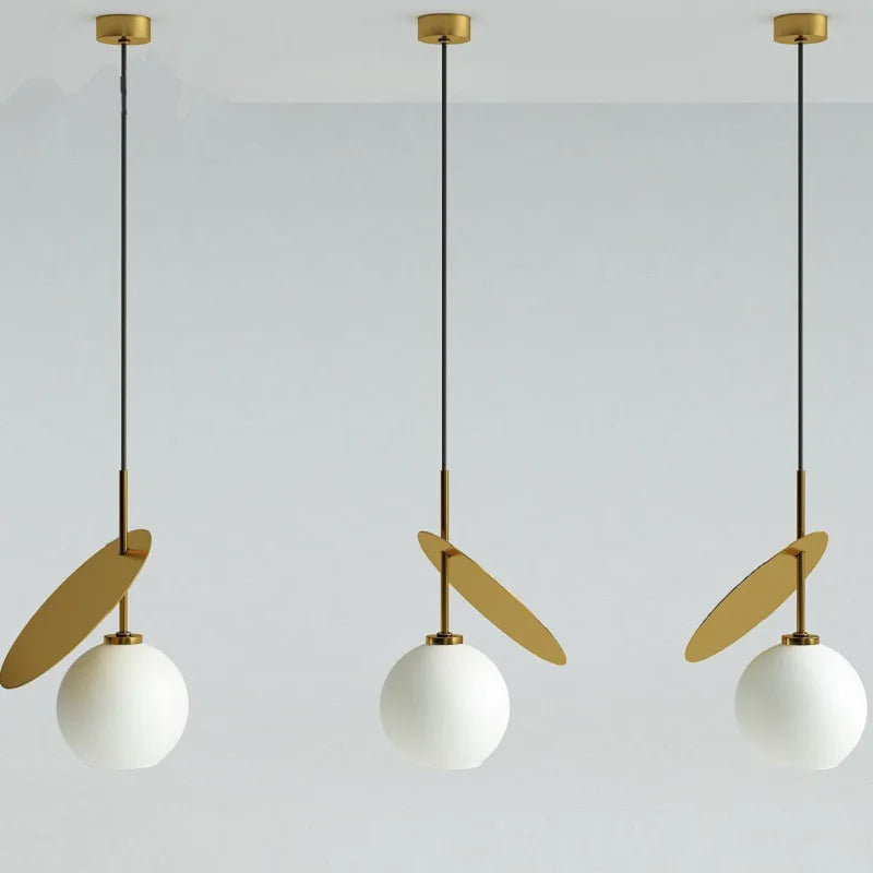 DecorBites™ Cherry Glass Pendant Lights: Nordic Red/White Lamp for Home Decor & Lighting