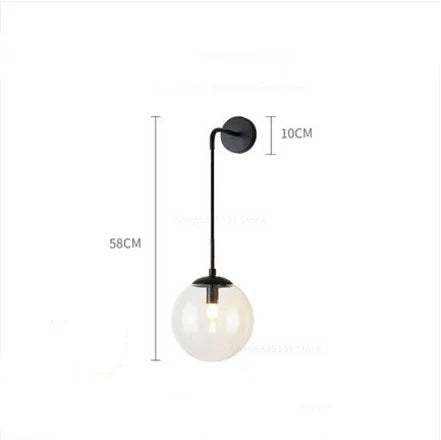 DecorBites™ Glass Ball LED Wall Light for Bedroom Decoration and Living Room Fixtures