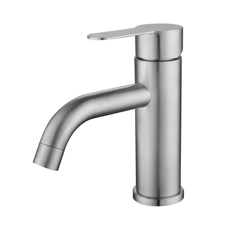 DecorBites™ Black Stainless Steel Bathroom Faucet Basin Mixer for Hot and Cold Water