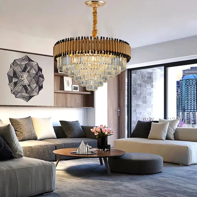 DecorBites™ High-end Luxury Crystal Ceiling Chandelier for Kitchen Dining Living Room