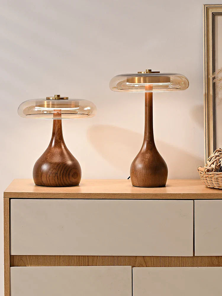 DecorBites™ Andi Walnut Table Lamp for Living Room Bedroom Study Hotel Creative French Style