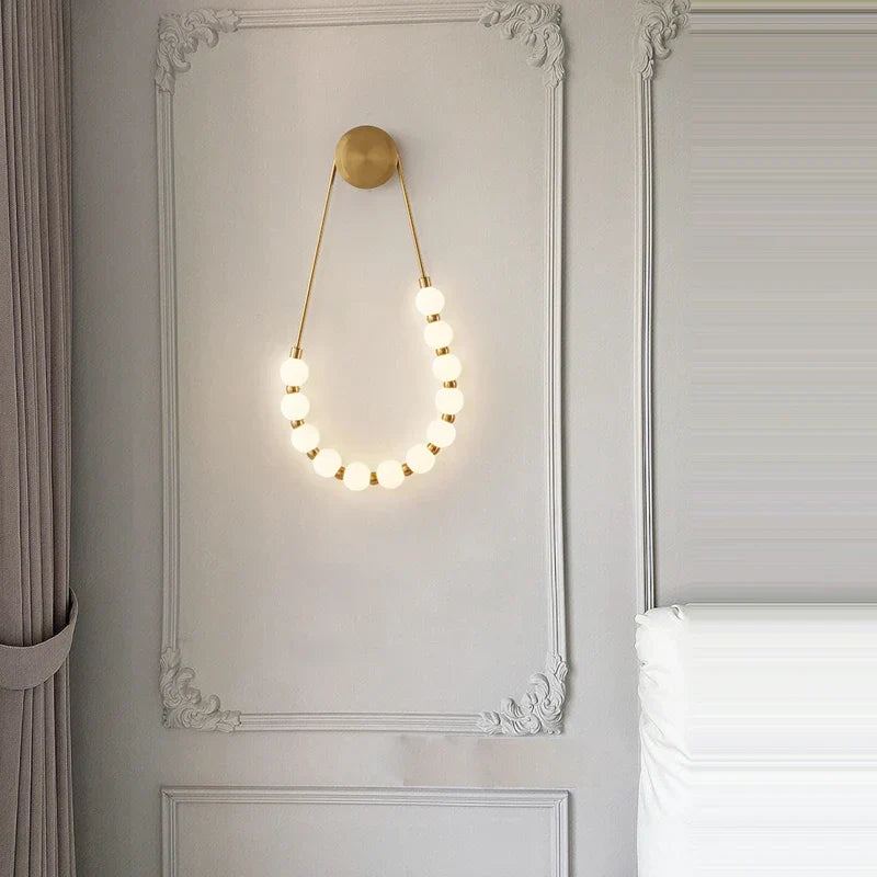 DecorBites™ Art Deco Glass LED Wall Sconce Black Gold Bedroom Corridor Lighting